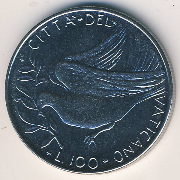 Ватикан, 100 лир (1977 г.)