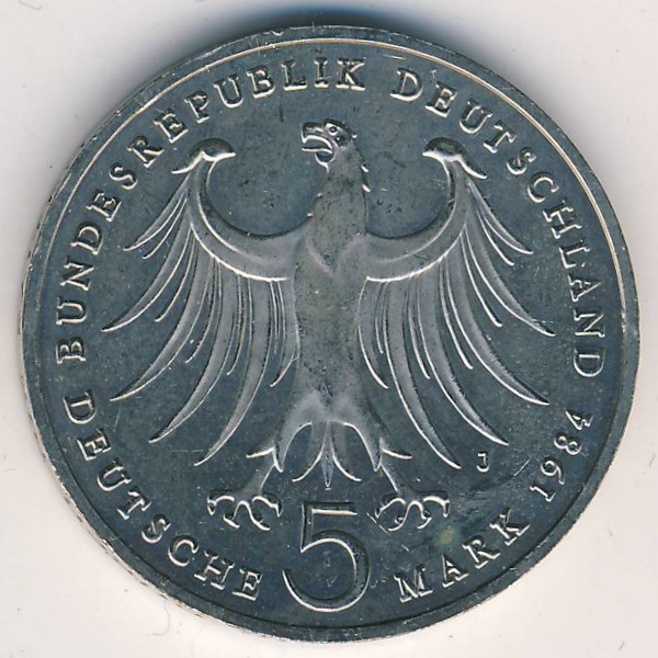 ФРГ, 5 марок (1984 г.)