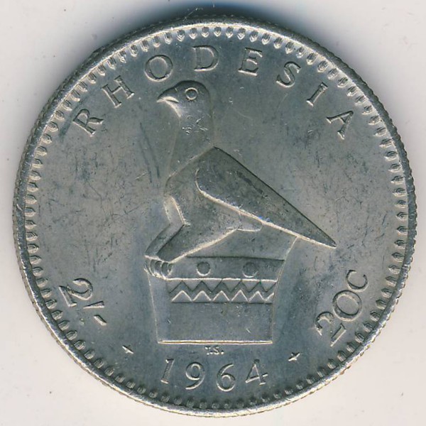 Родезия, 2 шиллинга-20 центов (1964 г.)