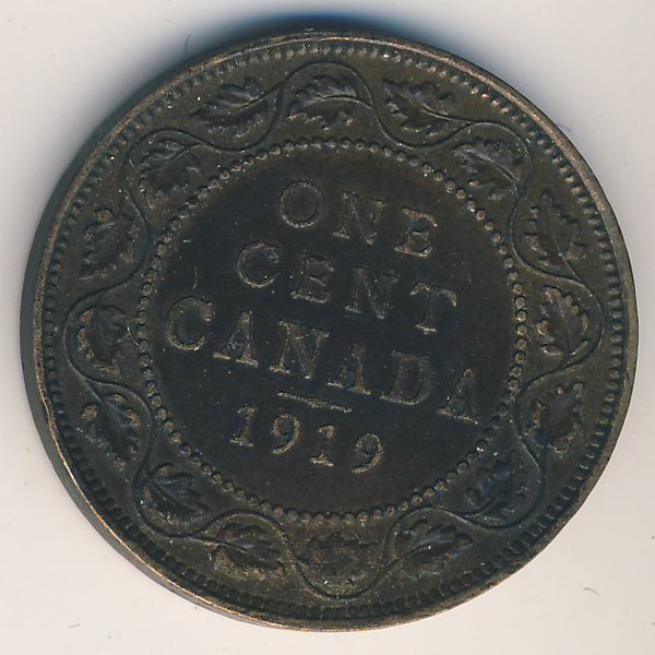 Канада, 1 цент (1919 г.)