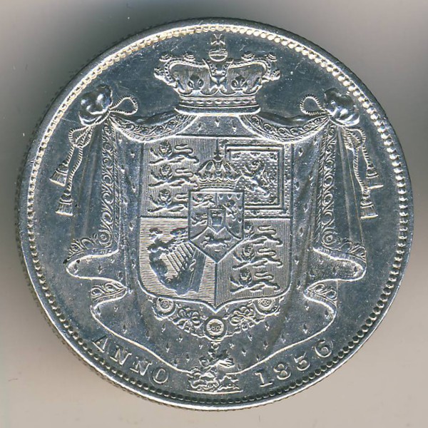 Великобритания, 1/2 кроны (1836 г.)