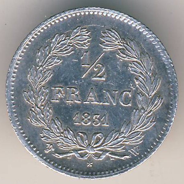 Франция, 1/2 франка (1831 г.)