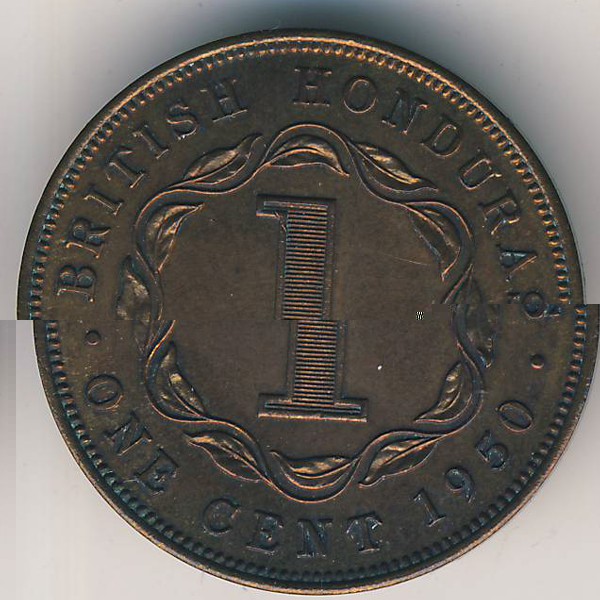 Британский Гондурас, 1 цент (1950 г.)