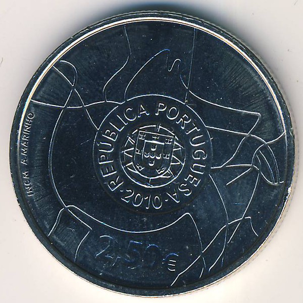 Португалия, 2 1/2 евро (2010 г.)