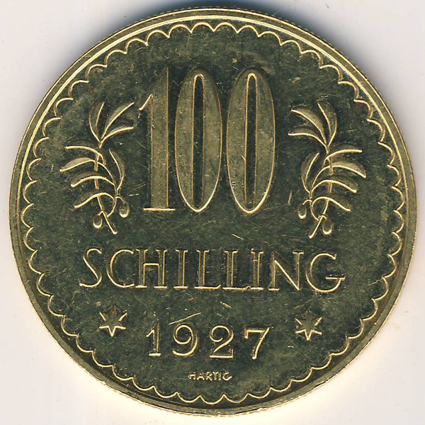 Австрия, 100 шиллингов (1927 г.)
