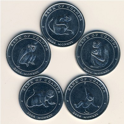 Уганда, 5 х 100 шиллингов (2004 г.)