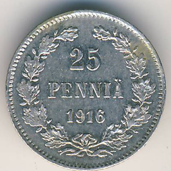 Финляндия, 25 пенни (1916 г.)