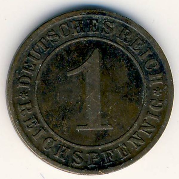 Веймарская республика, 1 рейхспфенниг (1934 г.)