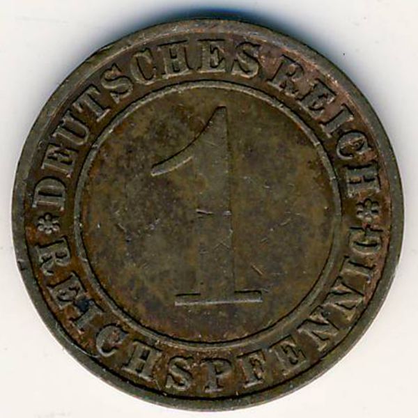 Веймарская республика, 1 рейхспфенниг (1934 г.)