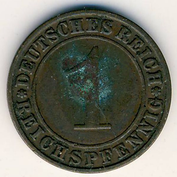 Веймарская республика, 1 рейхспфенниг (1935 г.)