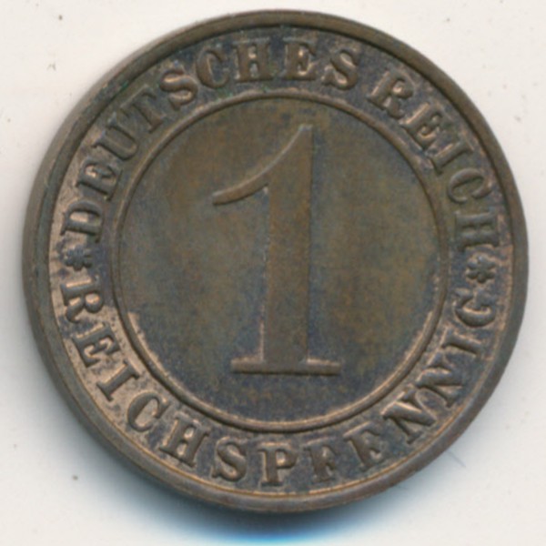 Веймарская республика, 1 рейхспфенниг (1931 г.)