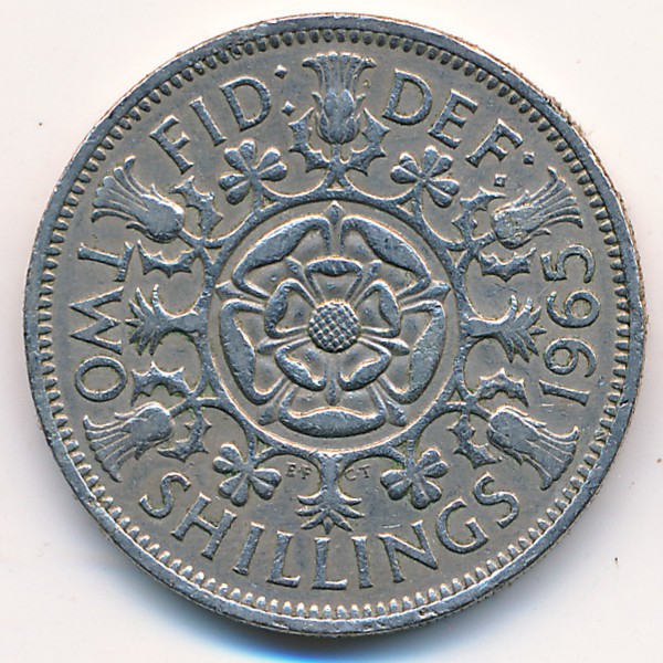 Великобритания, 2 шиллинга (1965 г.)