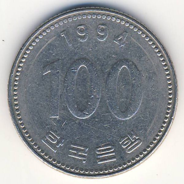 Южная Корея, 100 вон (1994 г.)