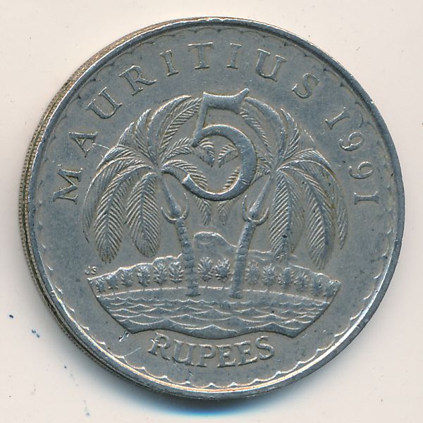 Маврикий, 5 рупий (1991 г.)