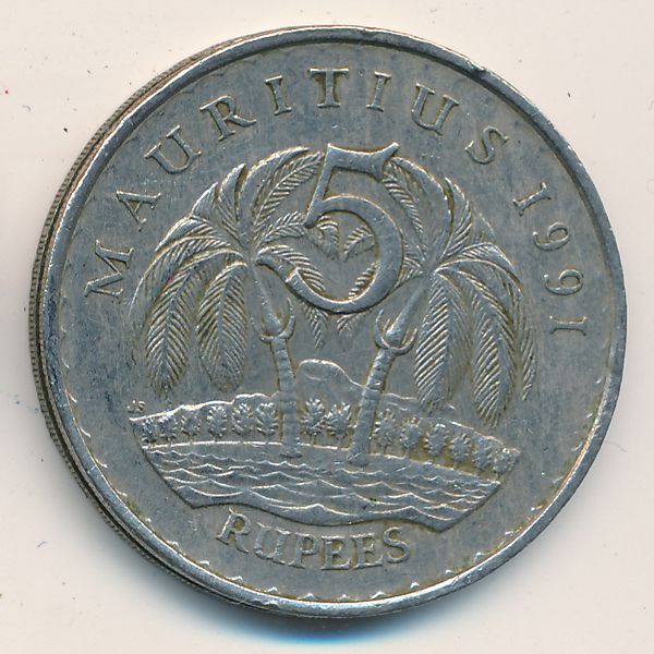 Маврикий, 5 рупий (1991 г.)