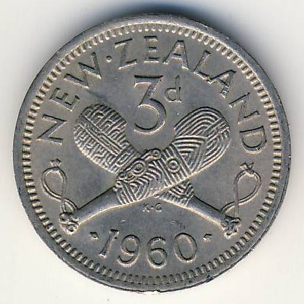 Новая Зеландия, 3 пенса (1960 г.)
