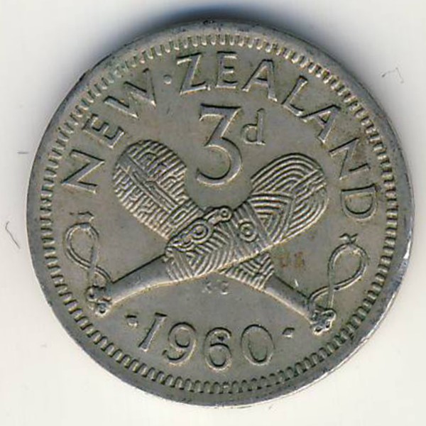 Новая Зеландия, 3 пенса (1960 г.)
