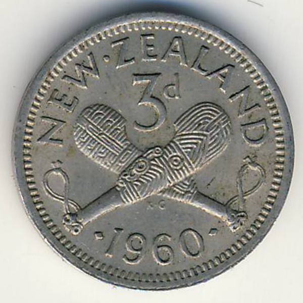 Новая Зеландия, 3 пенса (1960 г.)