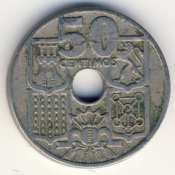 Испания, 50 сентимо (1949 г.)