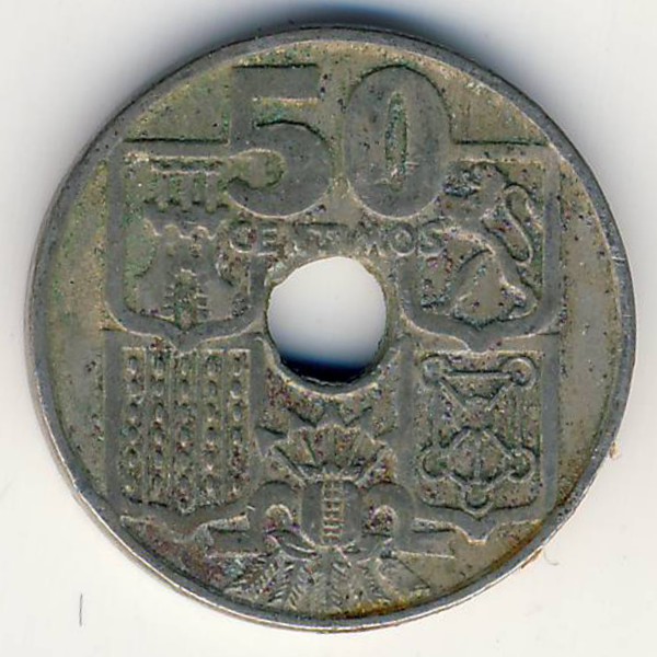 Испания, 50 сентимо (1949 г.)