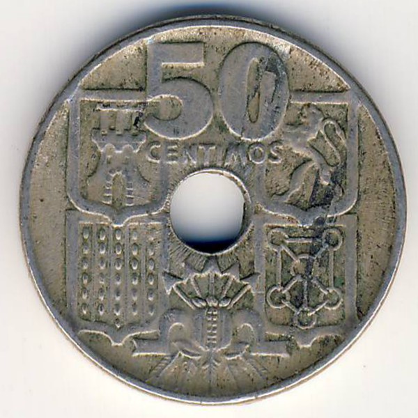 Испания, 50 сентимо (1949 г.)