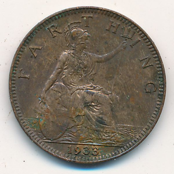 Великобритания, 1 фартинг (1933 г.)