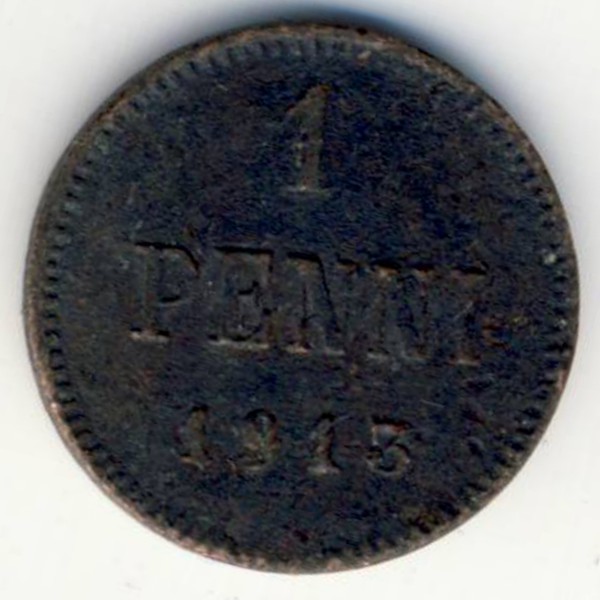 Финляндия, 1 пенни (1913 г.)