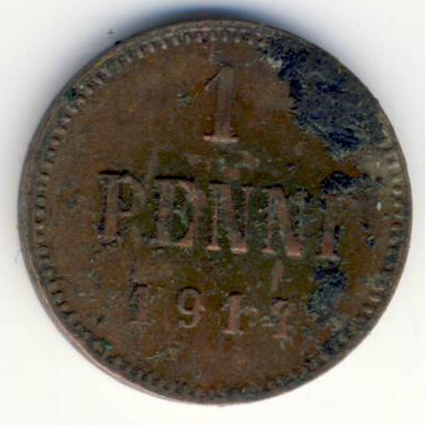 Финляндия, 1 пенни (1914 г.)