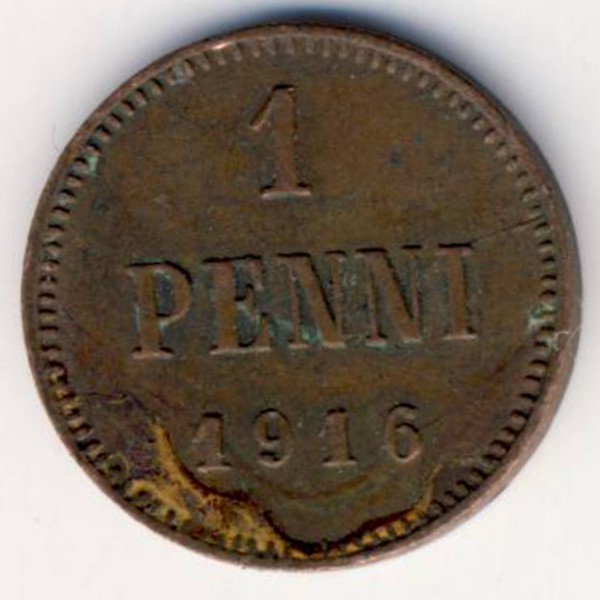 Финляндия, 1 пенни (1916 г.)