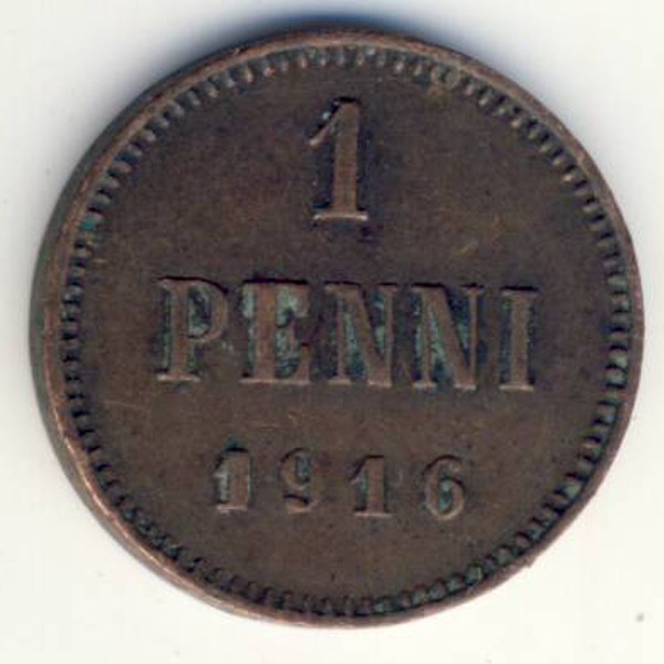 Финляндия, 1 пенни (1916 г.)