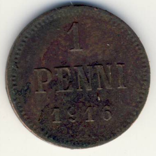 Финляндия, 1 пенни (1916 г.)