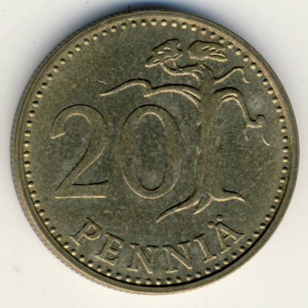 Финляндия, 20 пенни (1970 г.)