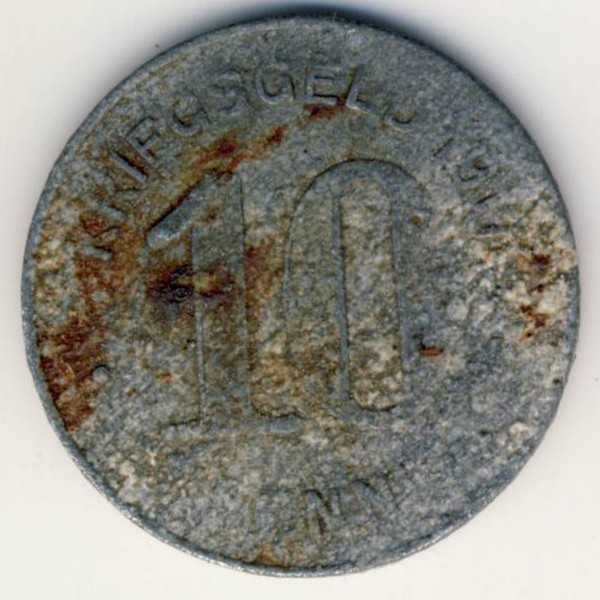 Эльберфельд., 10 пфеннигов (1917 г.)