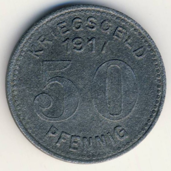 Эльберфельд., 50 пфеннигов (1917 г.)