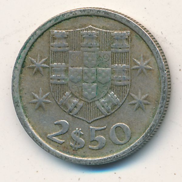 Португалия, 2,5 эскудо (1974 г.)