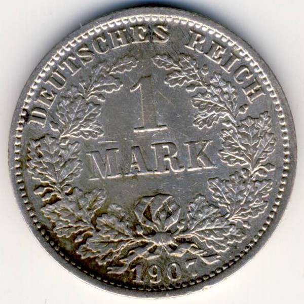 Германия, 1 марка (1907 г.)