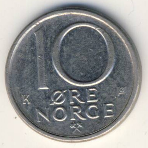 Норвегия, 10 эре (1981 г.)