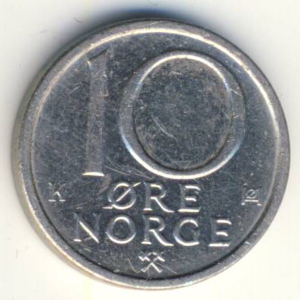 Норвегия, 10 эре (1982 г.)