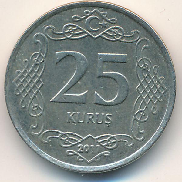 Турция, 25 куруш (2011 г.)