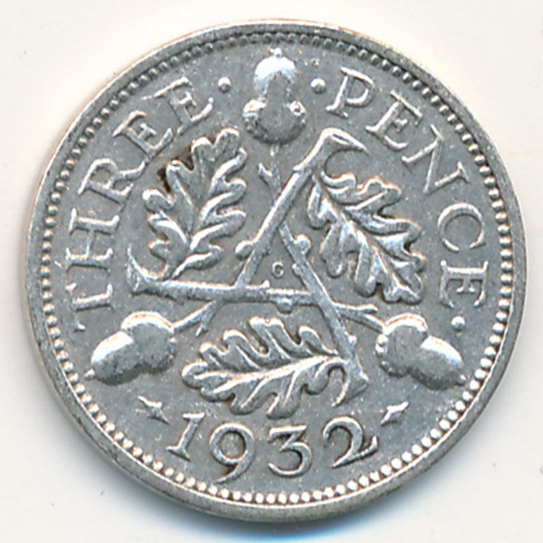 Великобритания, 3 пенса (1932 г.)