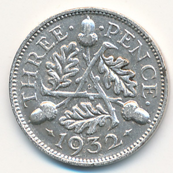 Великобритания, 3 пенса (1932 г.)