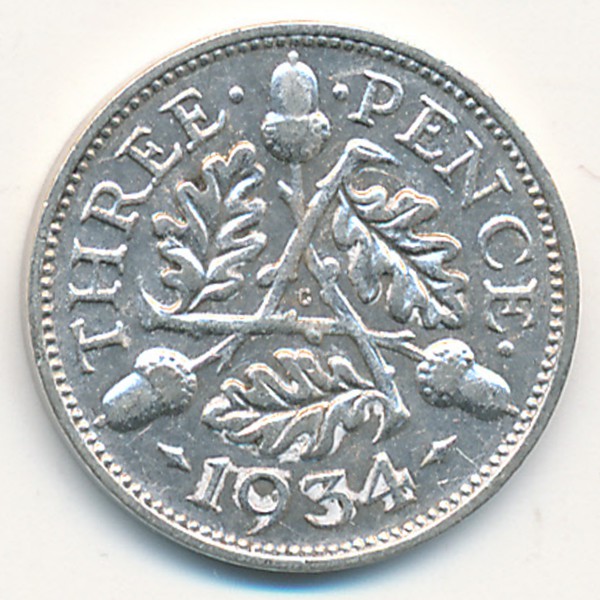 Великобритания, 3 пенса (1934 г.)
