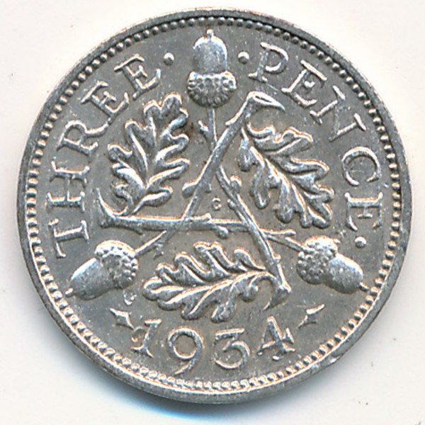 Великобритания, 3 пенса (1934 г.)