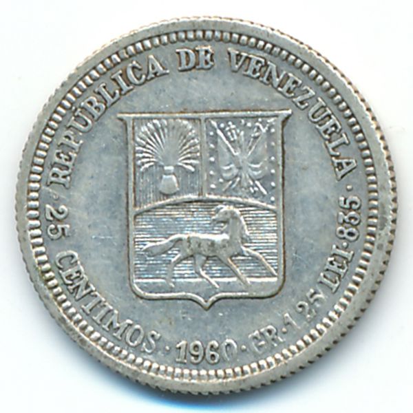 Венесуэла, 25 сентимо (1960 г.)