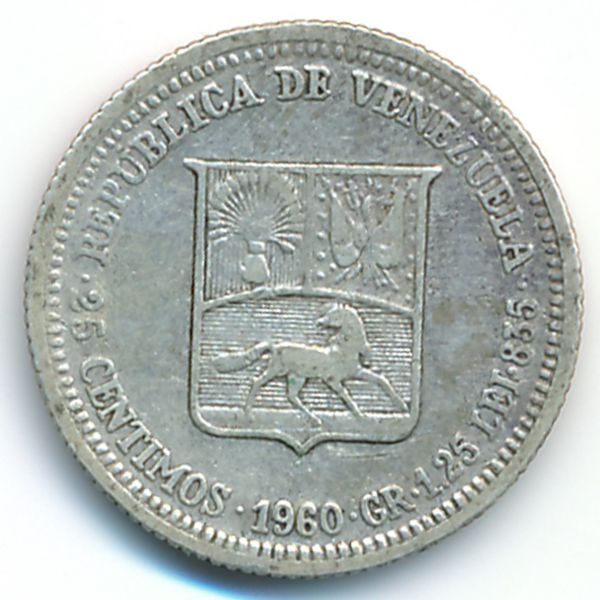 Венесуэла, 25 сентимо (1960 г.)