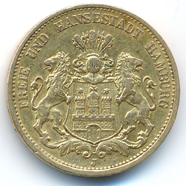 Гамбург, 20 марок (1893 г.)