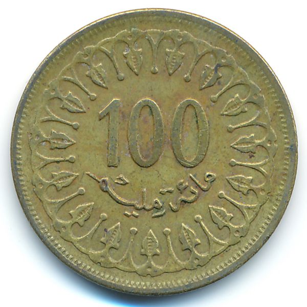 Тунис, 100 миллим (1983 г.)