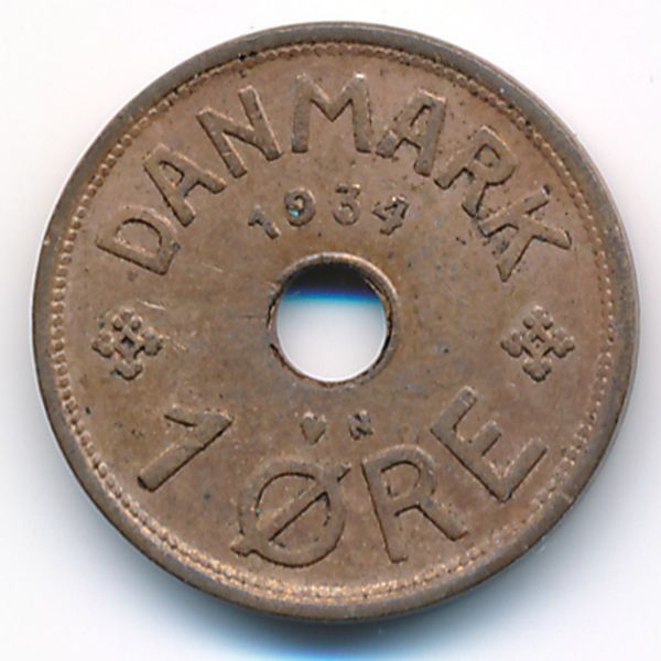 Дания, 1 эре (1934 г.)