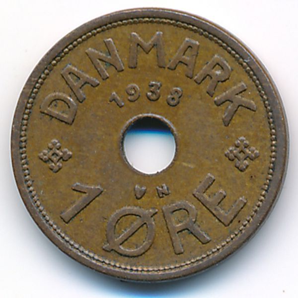 Дания, 1 эре (1938 г.)