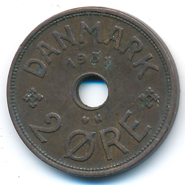 Дания, 2 эре (1931 г.)
